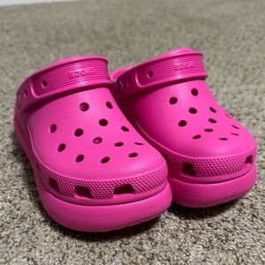 Pink Platform Crocs